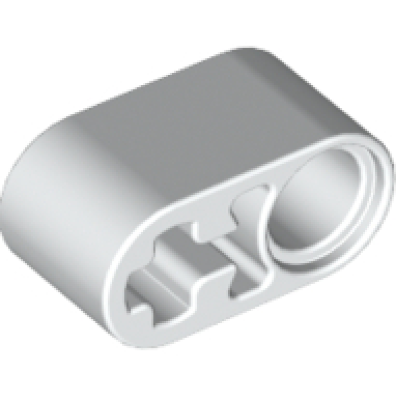 Technic, Hefbalk Dik 1x2 met pin gat en as gat White